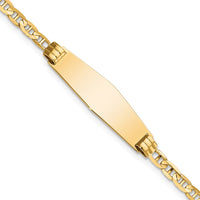 Thumbnail for 14k Children's Soft Diamond Shape Anchor Link ID Bracelet