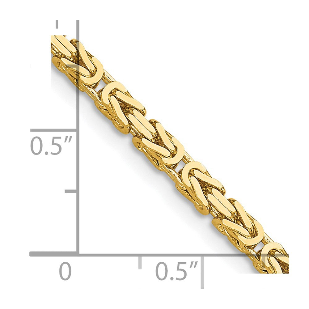 14k 2.5mm Byzantine Chain
