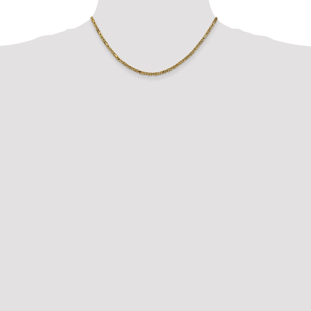 14k 2.5mm Byzantine Chain