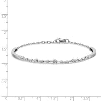 Thumbnail for 14k White Gold Diamond Bangle Bracelet