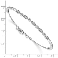 Thumbnail for 14k White Gold Diamond Bangle Bracelet