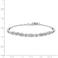 Thumbnail for 14k White Gold Diamond Bangle Bracelet
