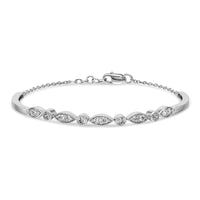 Thumbnail for 14k White Gold Diamond Bangle Bracelet