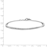Thumbnail for 14k White Gold Diamond Bangle Bracelet