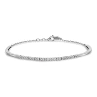 Thumbnail for 14k White Gold Diamond Bangle Bracelet