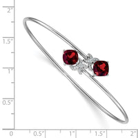Thumbnail for 14k White Gold .03ct Diamond Flexible Bangle