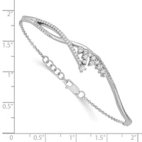 Thumbnail for 14k White Gold Polished Fancy Florina Diamond 7 inch Bracelet