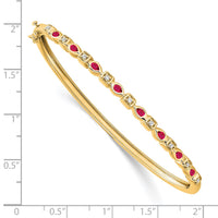 Thumbnail for 14k Ruby and Diamond Bangle