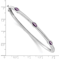 Thumbnail for 14k White Gold Marquise Bangle