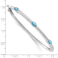 Thumbnail for 14k White Gold Marquise Bangle