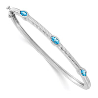 Thumbnail for 14k White Gold Marquise Bangle
