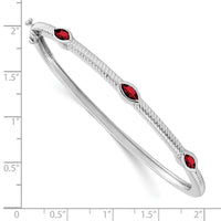 Thumbnail for 14k White Gold Marquise Bangle