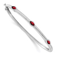 Thumbnail for 14k White Gold Marquise Bangle