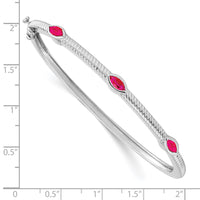 Thumbnail for 14k White Gold Marquise Bangle