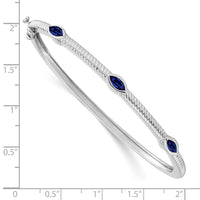 Thumbnail for 14k White Gold Marquise Bangle