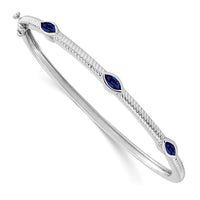 Thumbnail for 14k White Gold Marquise Bangle