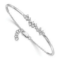 Thumbnail for 14k White Gold Diamond Bangle Bracelet