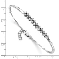 Thumbnail for 14k White Gold Diamond Bangle Bracelet