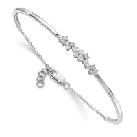 Thumbnail for 14k White Gold Diamond Bangle Bracelet