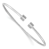 Thumbnail for 14k White Gold Diamond Cuff Bangle