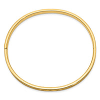 Thumbnail for 14k 3/16 Oversize Diamond-cut Concave Hinged Bangle Bracelet