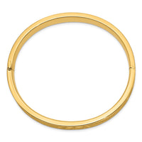 Thumbnail for 14k 5/16 Diamond-cut Concave Hinged Bangle Bracelet