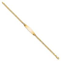 Thumbnail for 14k Soft Diamond Shape Anchor Link ID Bracelet
