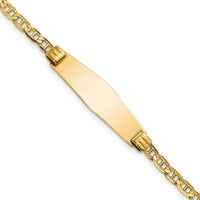 Thumbnail for 14k Soft Diamond Shape Anchor Link ID Bracelet