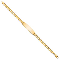 Thumbnail for 14k Anchor Soft Diamond Shape ID Bracelet
