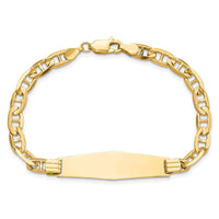 Thumbnail for 14k Anchor Soft Diamond Shape ID Bracelet