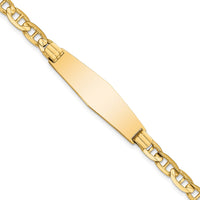 Thumbnail for 14k Anchor Soft Diamond Shape ID Bracelet
