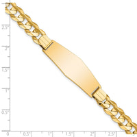 Thumbnail for 14k Curb Soft Diamond Shape ID Bracelet