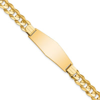 Thumbnail for 14k Curb Soft Diamond Shape ID Bracelet