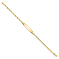 Thumbnail for 14k Soft Diamond Shape Curb Link ID Bracelet