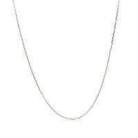 Thumbnail for 14k White Diamond Cut Cable Link Chain 0.8mm