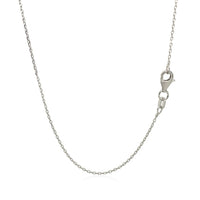 Thumbnail for 14k White Diamond Cut Cable Link Chain 0.8mm