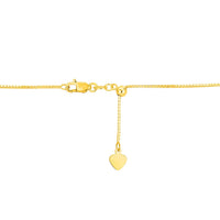 Thumbnail for 14k Yellow Gold Adjustable Box Chain 0.7mm