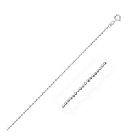 Thumbnail for 14k White Gold Diamond-Cut Bead Chain 1.0mm