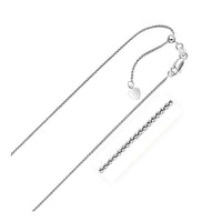 Thumbnail for 14k White Gold Adjustable Wheat Chain 1.0mm