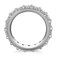 Thumbnail for 14k White Gold Round Cut Diamond Eternity Ring