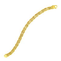 Thumbnail for 14k Yellow Gold Byzantine Link Stylish Bracelet