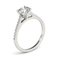 Thumbnail for 14k White Gold Pronged Round Diamond Engagement Ring (1 5/8 cttw)