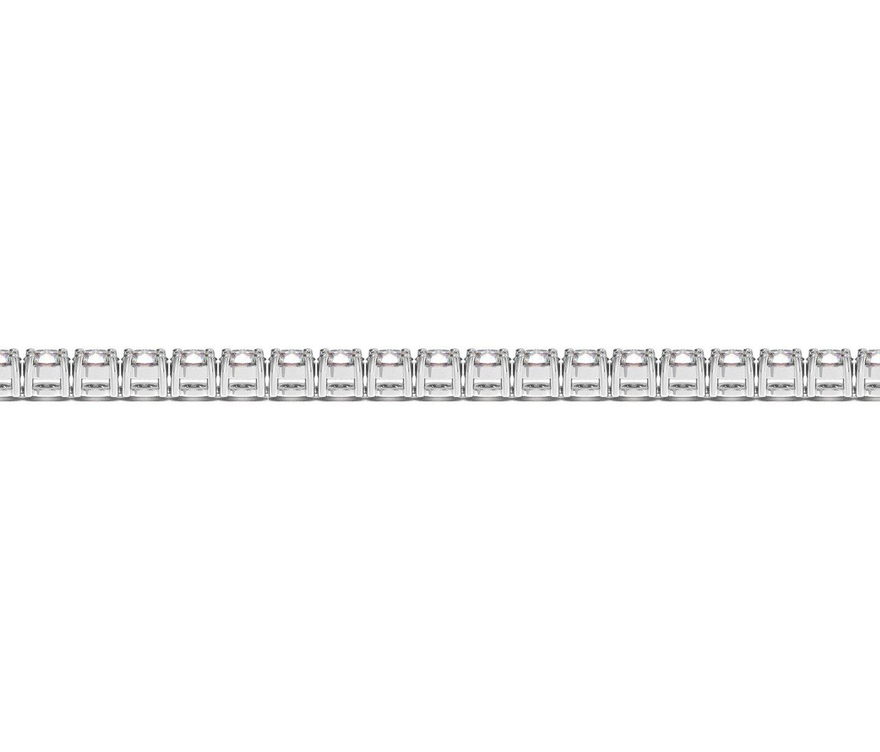 14k White Gold Round Diamond Tennis Bracelet (5 cttw)