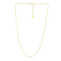 Thumbnail for 14k Yellow Gold Adjustable Franco Chain 0.9mm