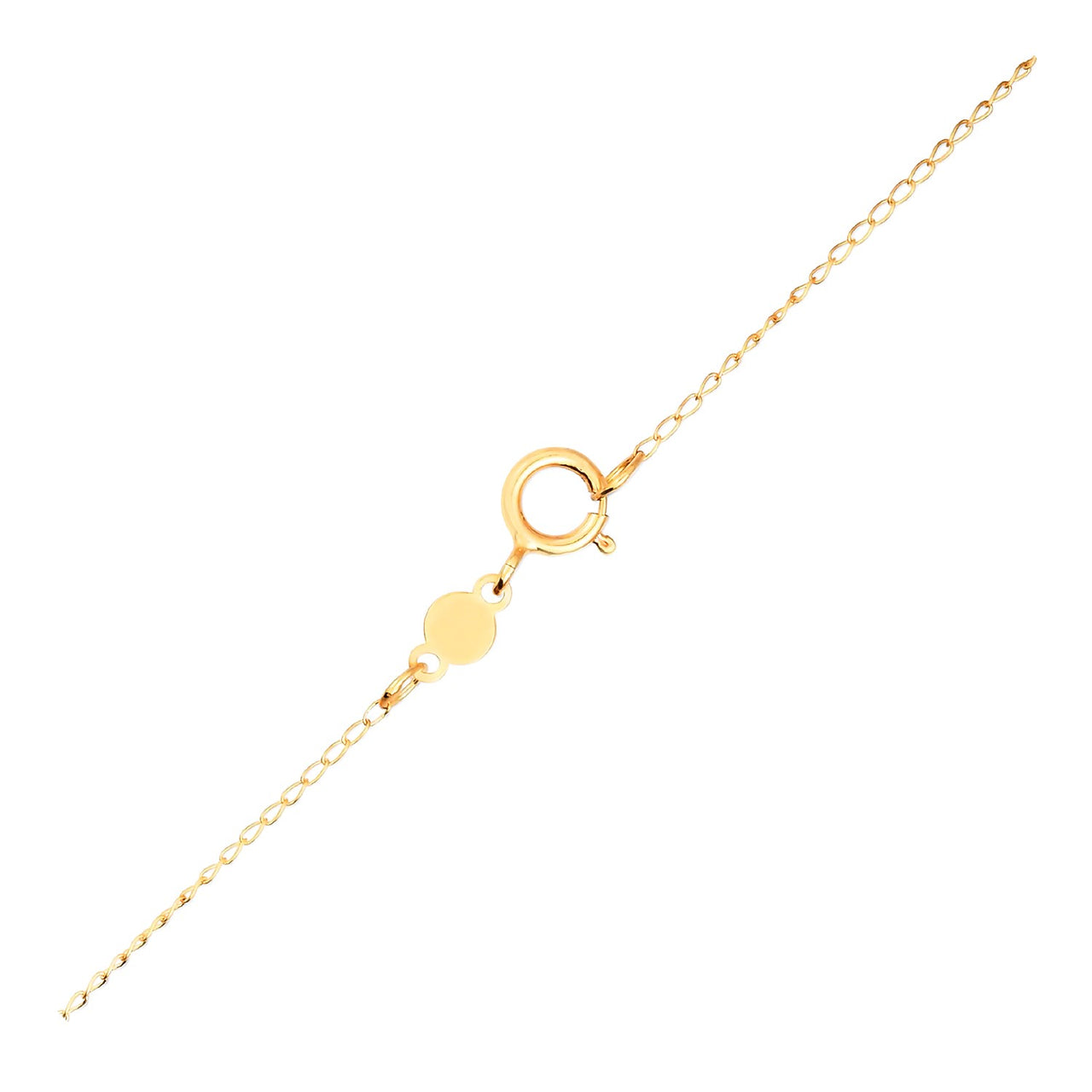 14k Yellow Gold Anchor   Heart   and Skeleton Key Cluster Charm Necklace