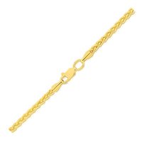 Thumbnail for 14k Yellow Gold 2.8mm Light Weight Wheat Chain