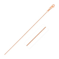 Thumbnail for 14k Pink Gold Oval Cable Link Chain 0.6mm