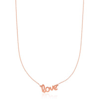 Thumbnail for 14k Rose Gold Script LOVE Necklace