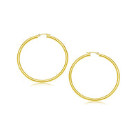 Thumbnail for 10k Yellow Gold Polished Hoop Earrings (25 mm)