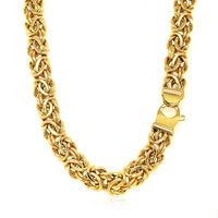 Thumbnail for 14k Yellow Gold Byzantine Motif Chain Necklace